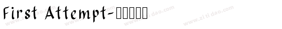 First Attempt字体转换